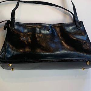 Excellent condition black leather Monsac pocketbook purse